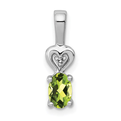 Sterling silver peridot pendant