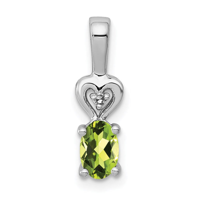 Sterling silver peridot pendant
