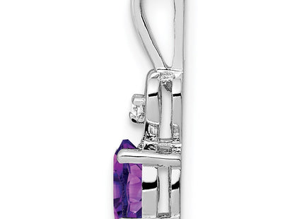 Sterling silver amethyst pendant, alternate view