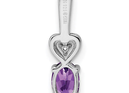 Sterling silver amethyst pendant, another view