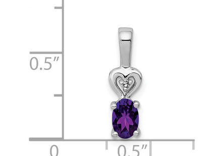 Sterling silver amethyst pendant, further view