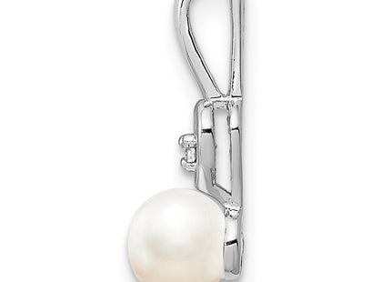 Sterling silver pearl pendant, alternate view