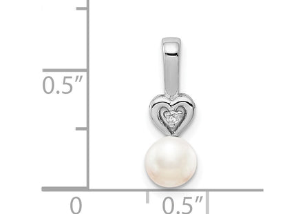 Sterling silver pearl pendant, another view
