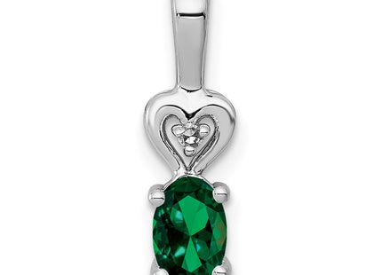 Sterling silver emerald pendant