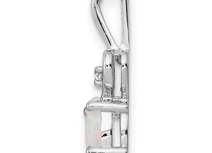 Sterling silver opal pendant, alternate view