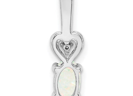 Sterling silver opal pendant, further view