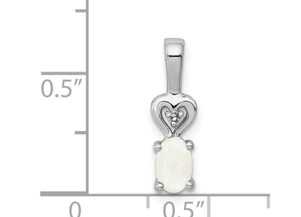 Sterling silver opal pendant, another view