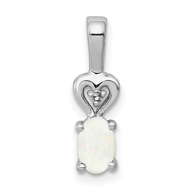 Sterling silver opal pendant