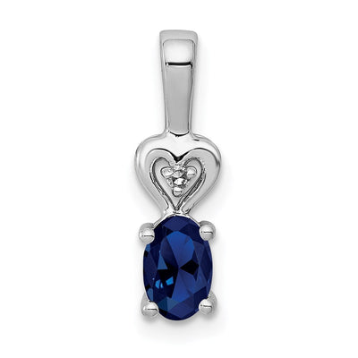 Sterling silver sapphire pendant