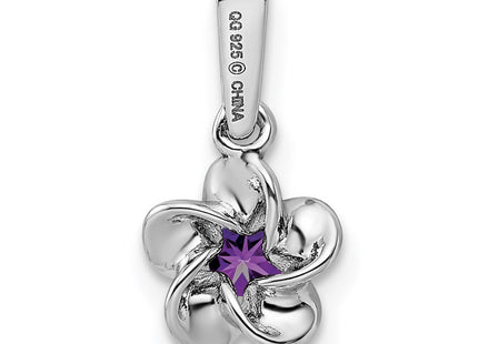 Sterling silver amethyst pendant, another view