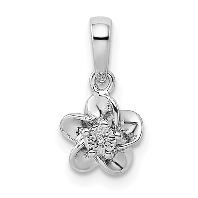 Sterling silver diamond pendant