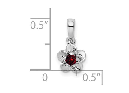 Sterling silver garnet pendant, further view