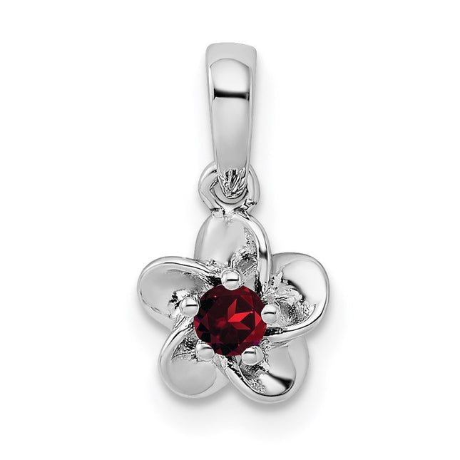 Sterling silver garnet pendant