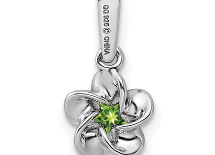 Sterling silver peridot pendant, another view