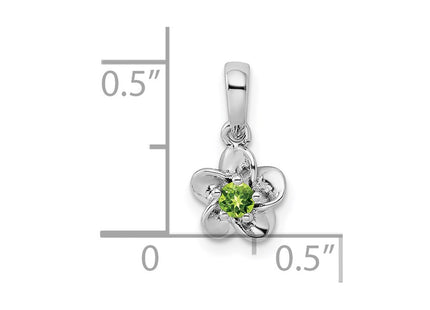 Sterling silver peridot pendant, further view