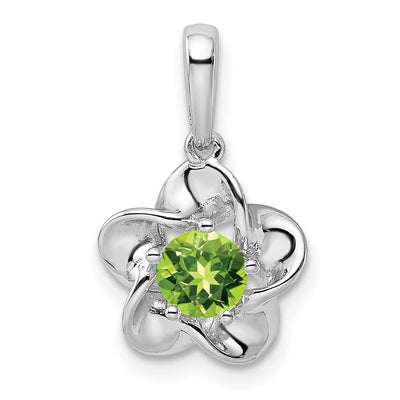 Sterling silver peridot pendant