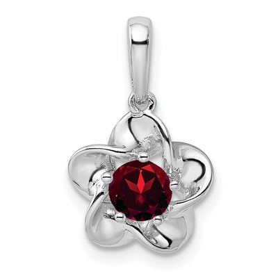 Sterling silver garnet pendant