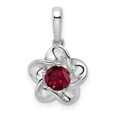 Sterling silver ruby pendant
