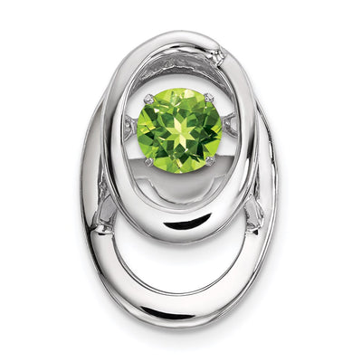 Sterling silver peridot birthstone chain