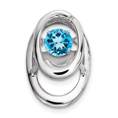 Sterling silver blue topaz birthstone chain