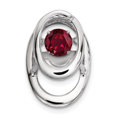 Sterling silver ruby birthstone chain