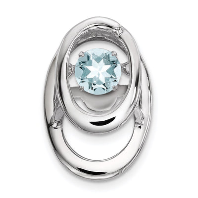 Sterling silver aquamarine birthstone chain