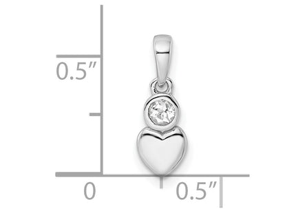 Sterling Silver Pendants Style QBPD35APR - Classique Jewelry Inc.