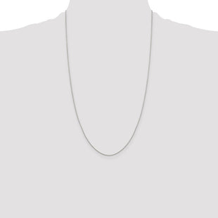 Sterling Silver 8 Sided Diamond-cut Box Chain (Style QBR015-26)