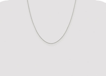 Sterling Silver Rhodium-plated 8 Sided Diamond-cut Box Chain (Style QBR015R-20)