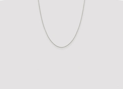 Sterling Silver Rhodium-plated 8 Sided Diamond-cut Box Chain (Style QBR015R-22)