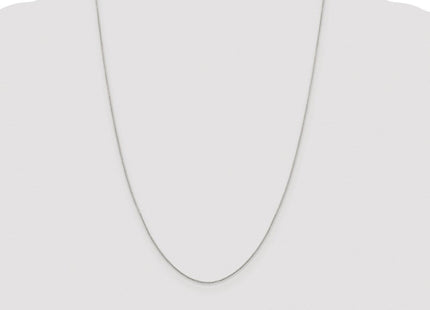 Sterling Silver Rhodium-plated 8 Sided Diamond-cut Box Chain (Style QBR015R-24)