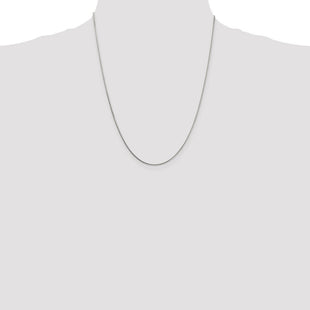Sterling Silver 8 Sided Diamond-cut Box Chain (Style QBR019-22)