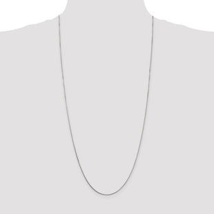 Sterling Silver 8 Sided Diamond-cut Box Chain (Style QBR019-30)