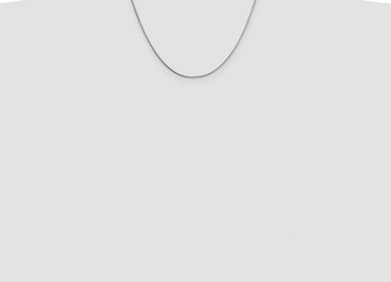 Sterling Silver Rhodium-plated 8 Sided Diamond-cut Box Chain (Style QBR019R-18)