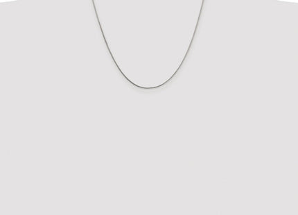 Sterling Silver Rhodium-plated 8 Sided Diamond-cut Box Chain (Style QBR019R-20)
