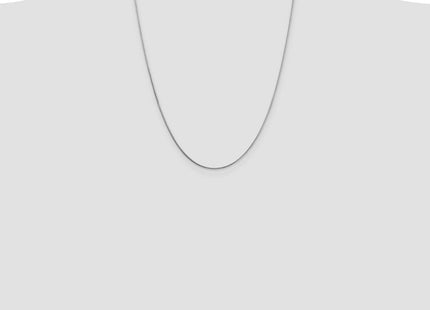Sterling Silver Rhodium-plated 8 Sided Diamond-cut Box Chain (Style QBR019R-22)