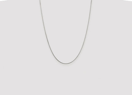 Sterling Silver Rhodium-plated 8 Sided Diamond-cut Box Chain (Style QBR019R-24)