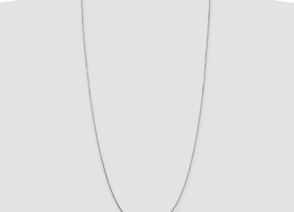 Sterling Silver Rhodium-plated 8 Sided Diamond-cut Box Chain (Style QBR019R-30)