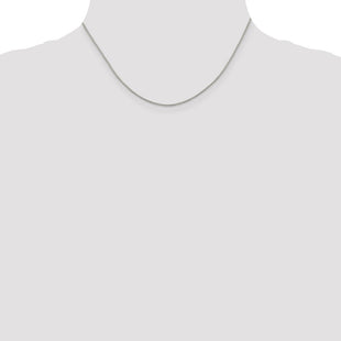 Sterling Silver 8 Sided Diamond-cut Box Chain (Style QBR022-16)