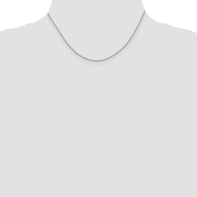 Sterling Silver 8 Sided Diamond-cut Box Chain, 16 x 1.15mm