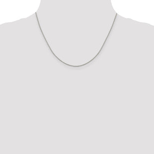 Sterling Silver 8 Sided Diamond-cut Box Chain (Style QBR022-18)