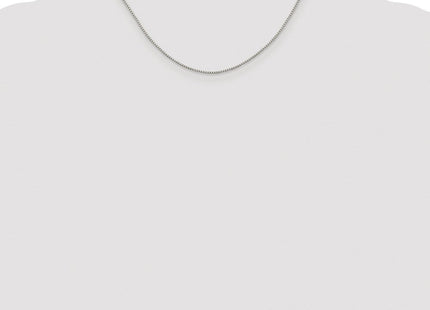 Sterling Silver Rhodium-plated 8 Sided Diamond-cut Box Chain (Style QBR022R-16)