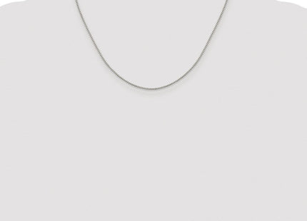 Sterling Silver Rhodium-plated 8 Sided Diamond-cut Box Chain (Style QBR022R-18)