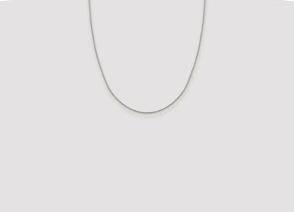 Sterling Silver Rhodium-plated 8 Sided Diamond-cut Box Chain (Style QBR022R-22)