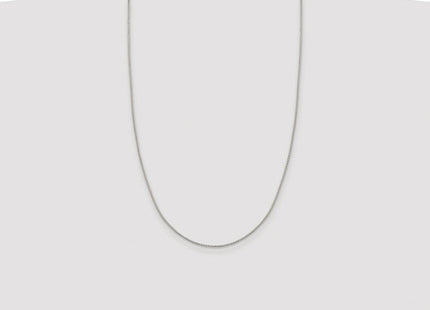 Sterling Silver Rhodium-plated 8 Sided Diamond-cut Box Chain (Style QBR022R-26)