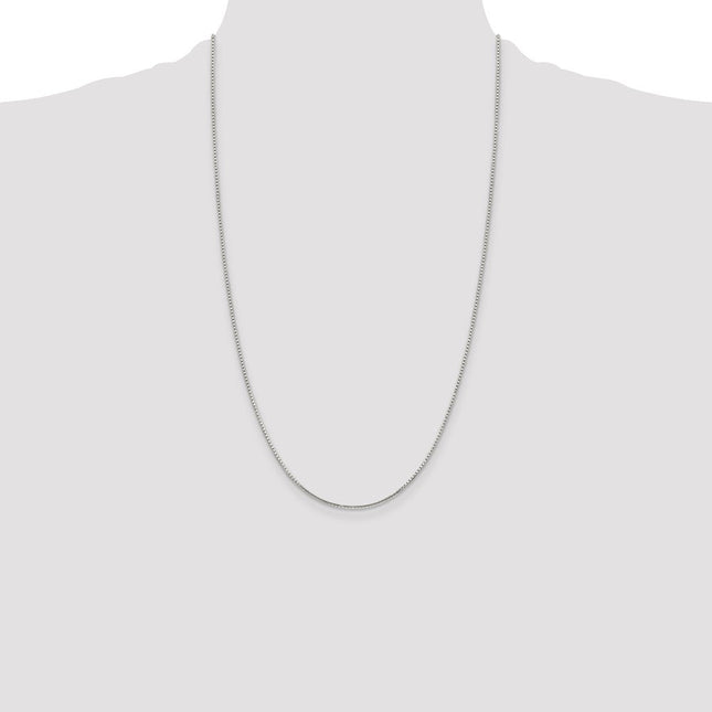 Sterling Silver 8 Sided Diamond-cut Box Chain, 36 x 1.25mm