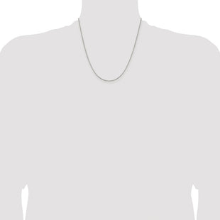 Sterling Silver Rhodium-plated 8 Sided Diamond-cut Box Chain