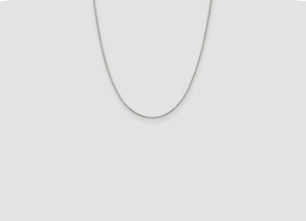 Sterling Silver Rhodium-plated 8 Sided Diamond-cut Box Chain (Style QBR024R-22)