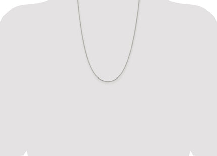 Sterling Silver Rhodium-plated 8 Sided Diamond-cut Box Chain (Style QBR024R-24)