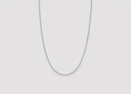 Sterling Silver Rhodium-plated 8 Sided Diamond-cut Box Chain (Style QBR024R-26)